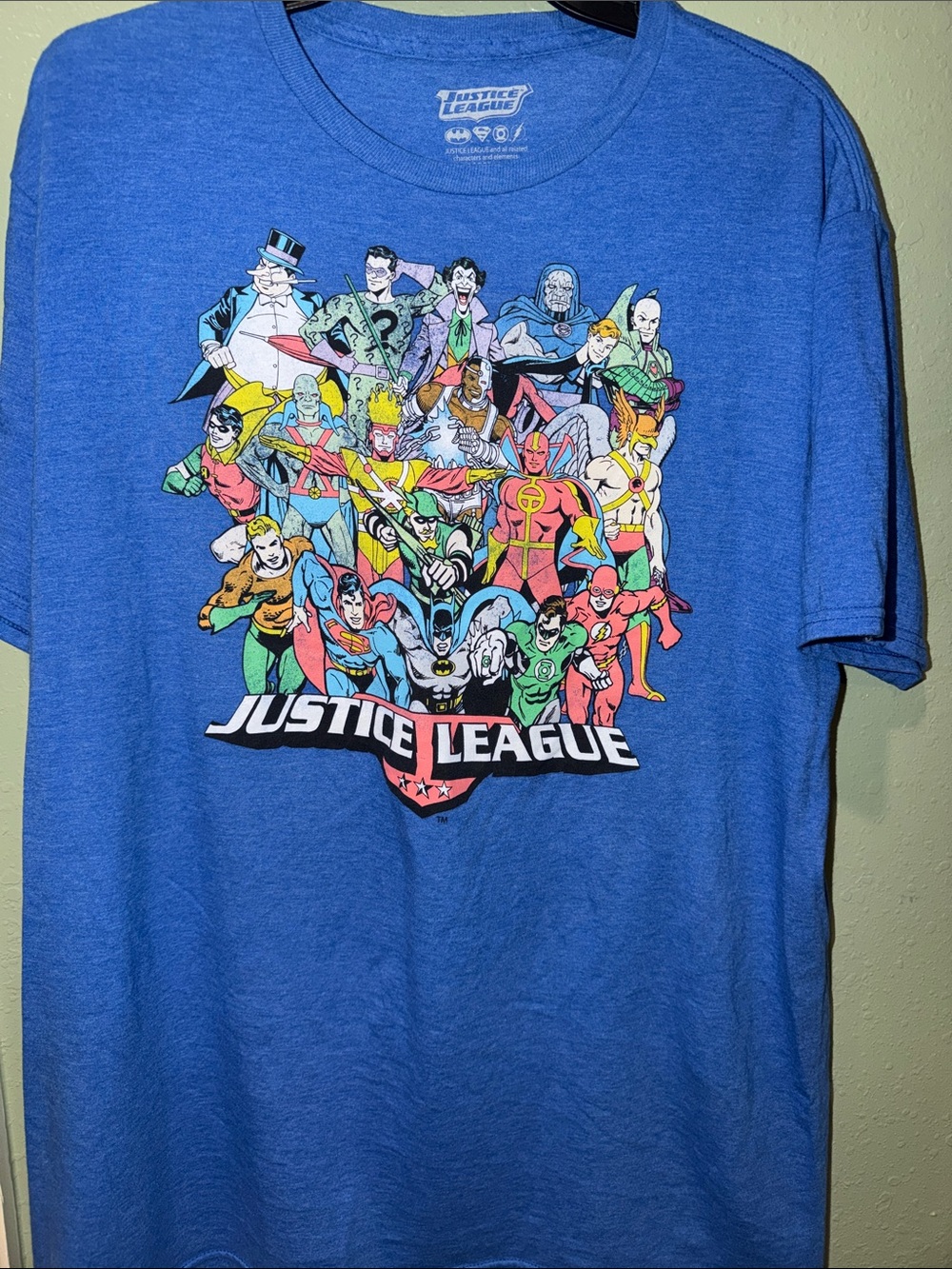 Graphic Tee - Blue Justice League characters
